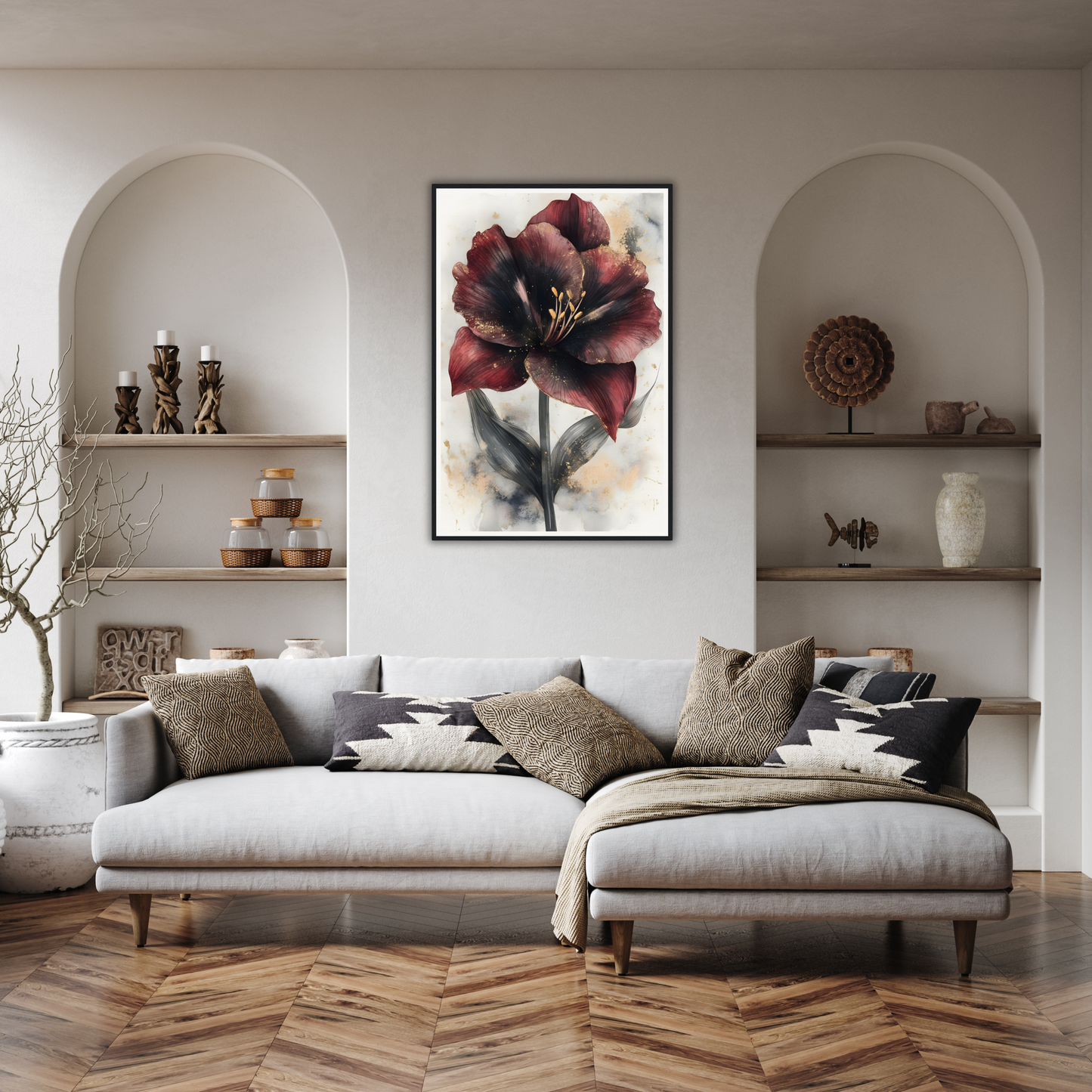 The Amaryllis Bloom | Framed Art Print