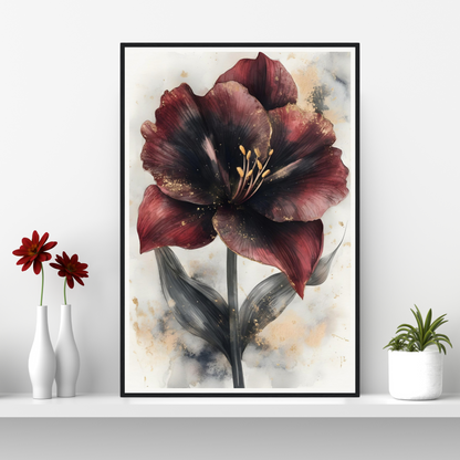 The Amaryllis Bloom | Framed Art Print